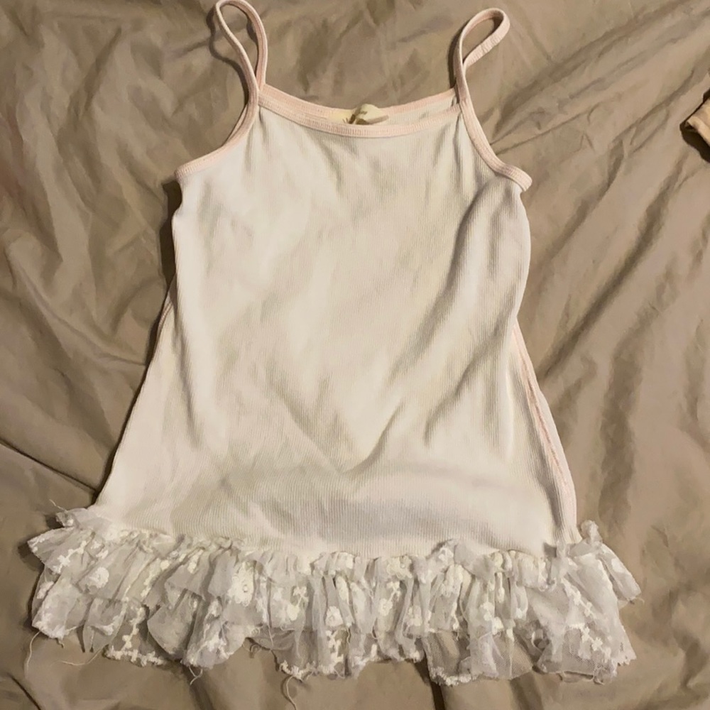 Matilda Jane Ivory Tank Ruffle.  Size 6